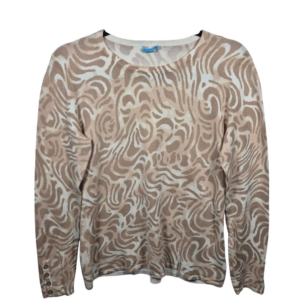 J Mclaughlin Sweater Womens Medium Pullover Long Sleeve Knit Top Soft Casual